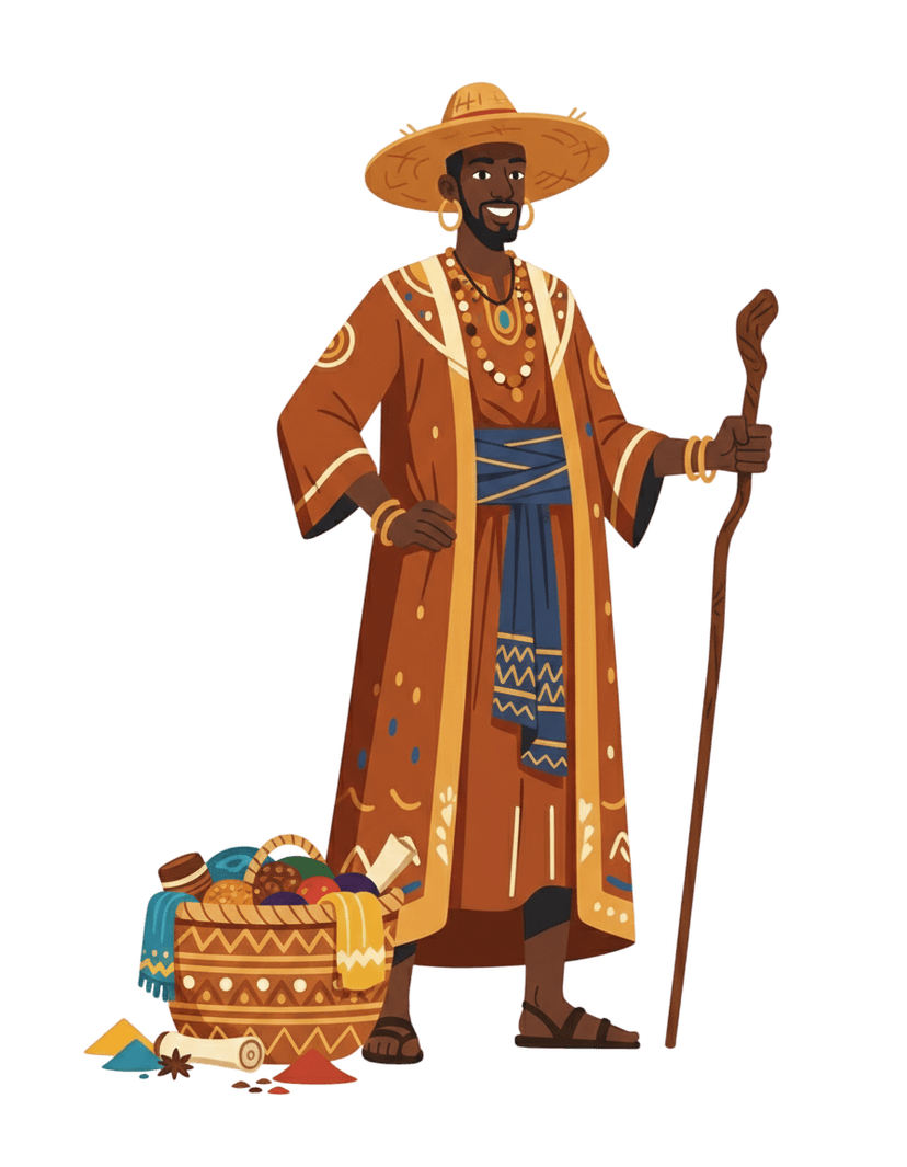 African merchant illustration